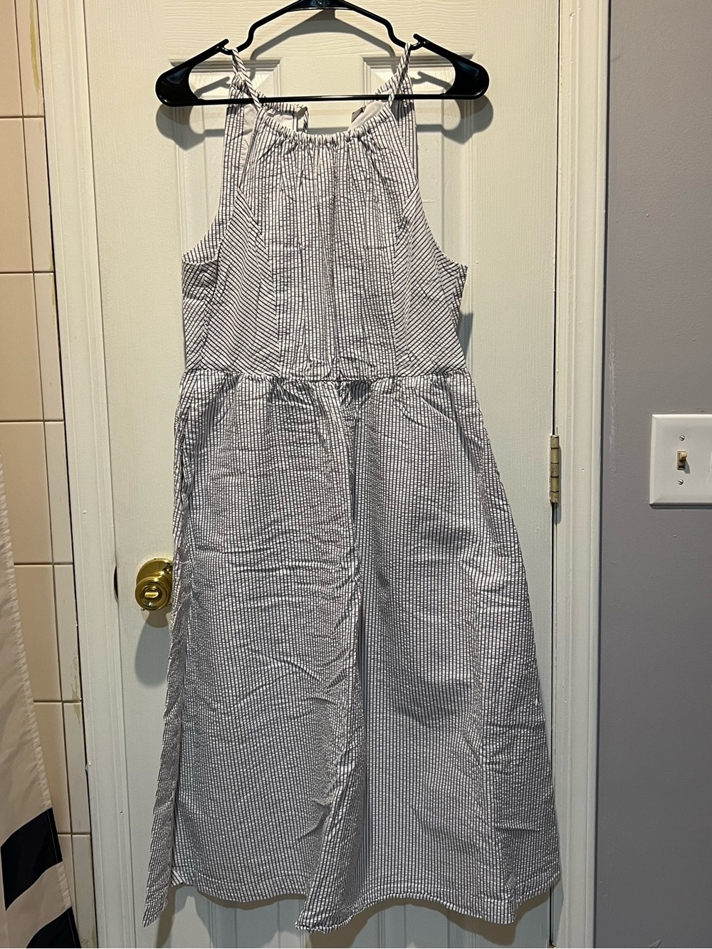 J Crew Seersucker Halter Dress - 10